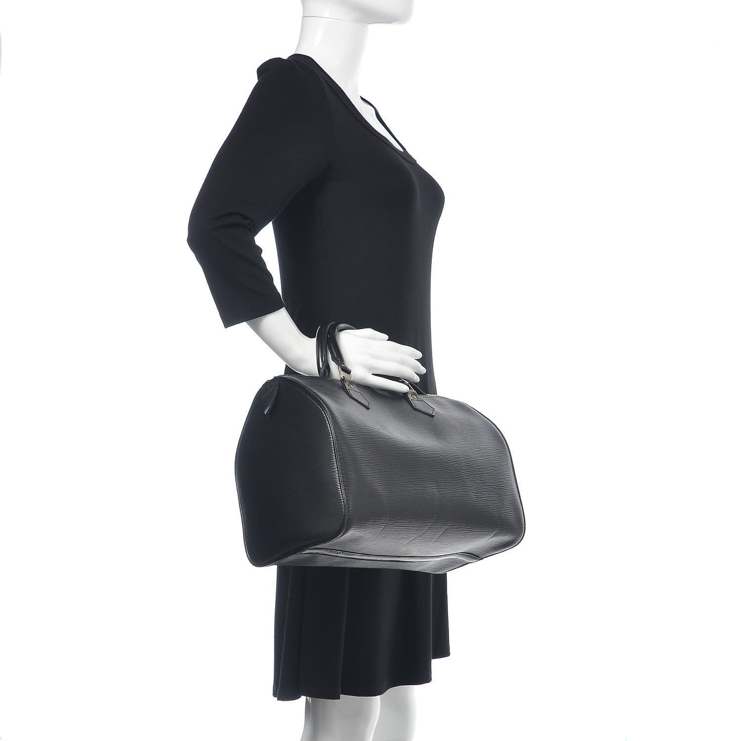Louis Vuitton Epi Speedy 30 Black 2 of 19