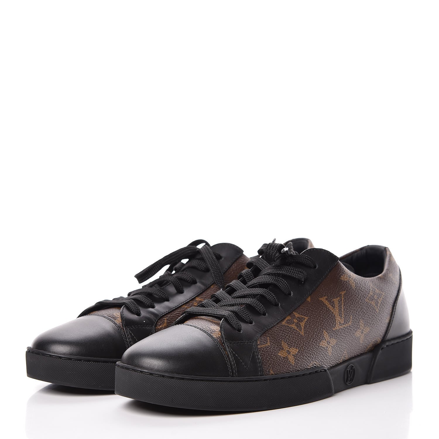 Louis Vuitton Calfskin Monogram Luxembourg Sneakers 6 Black 3 of 10