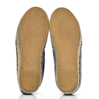 Saint Laurent Lambskin Monogram Espadrilles 38 Black 5 of 12
