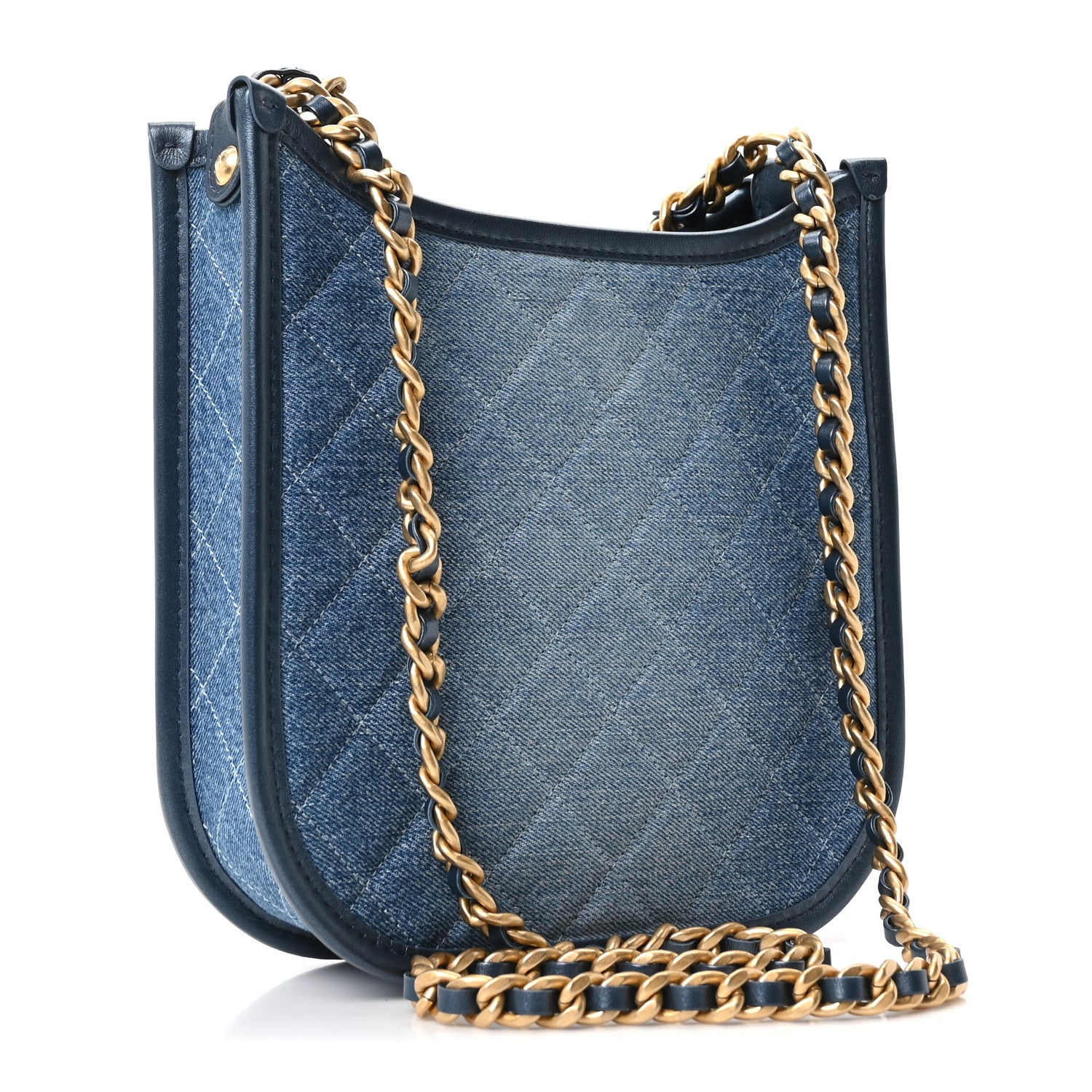Chanel Washed Denim Quilted Small Hobo Blue 2 of 9