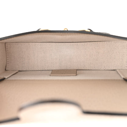 Gucci GG Supreme Monogram Textured Dollar Calfskin Mini Horsebit 1955 Shoulder Bag Beige Mystic White Oatmeal 5 of 13