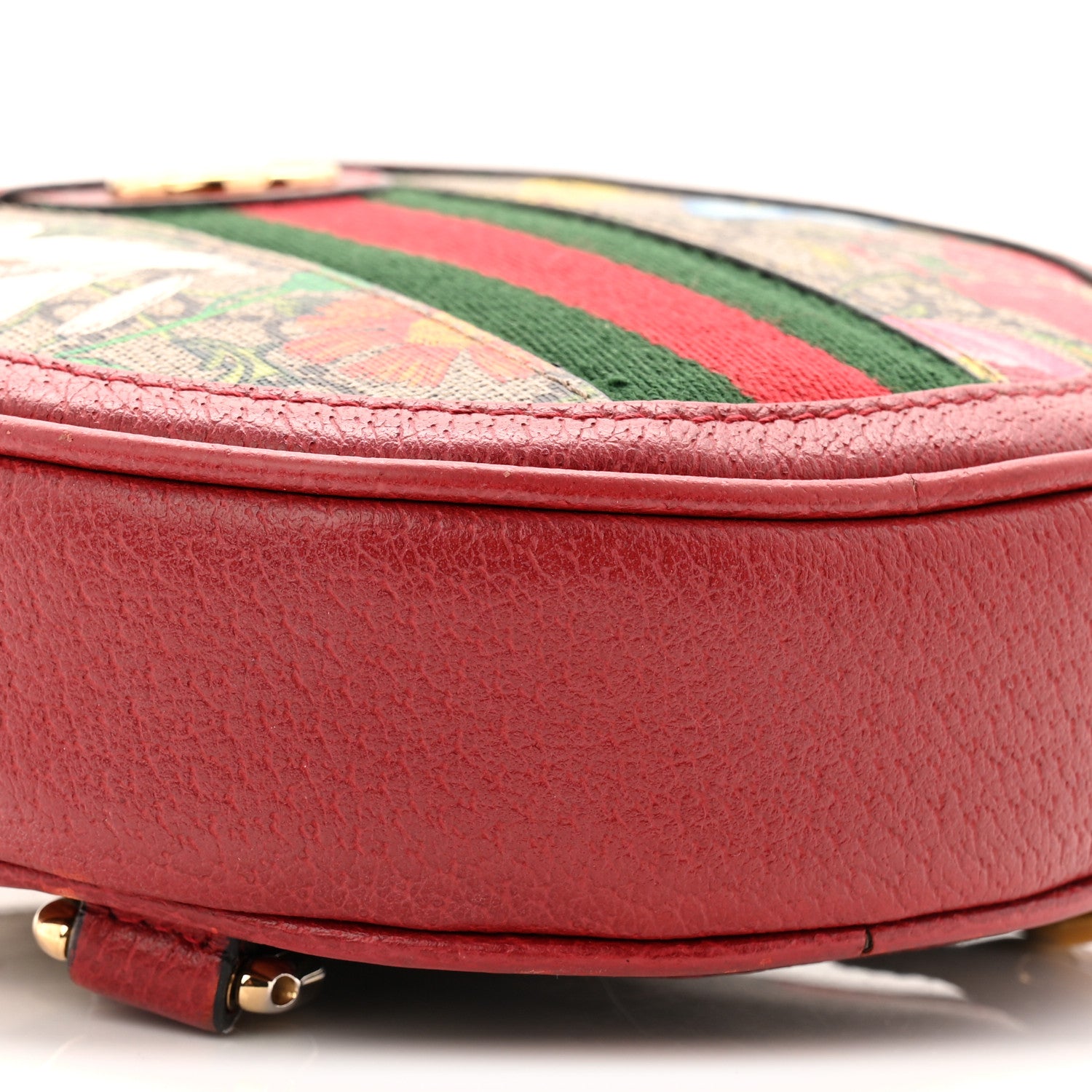 Gucci GG Supreme Monogram Web Flora Mini Ophidia Round Backpack Red 1824941 – FASHIONPHILE