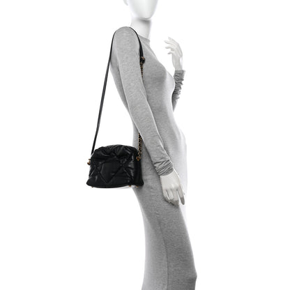 Chanel Lambskin Quilted Small Bowling Bag Black 2 of 10