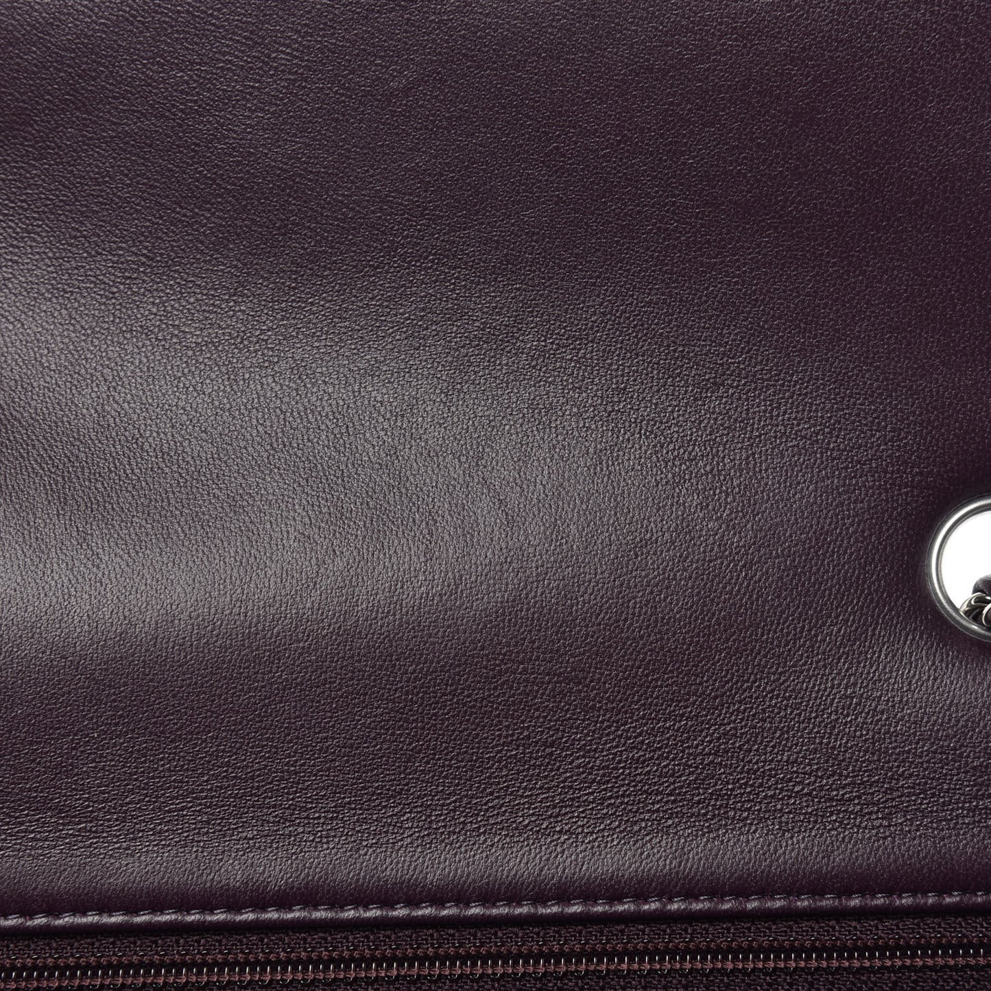 Lambskin Quilted Mini Rectangular Flap Dark Purple