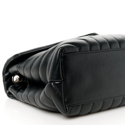 Saint Laurent Calfskin Y Quilted Monogram Medium Loulou Chain Satchel Black 10 of 11