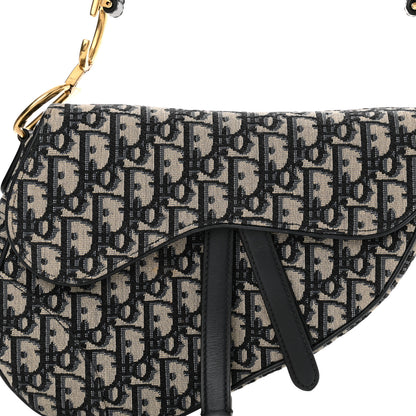 Christian Dior Oblique Saddle Bag Blue 8 of 12