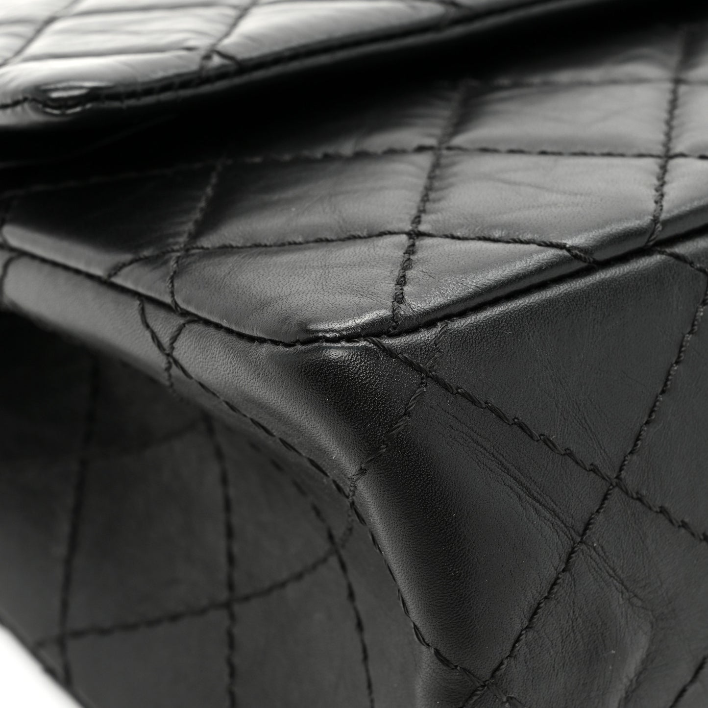 Aged Calfskin Quilted 2.55 Reissue 226 Flap Black