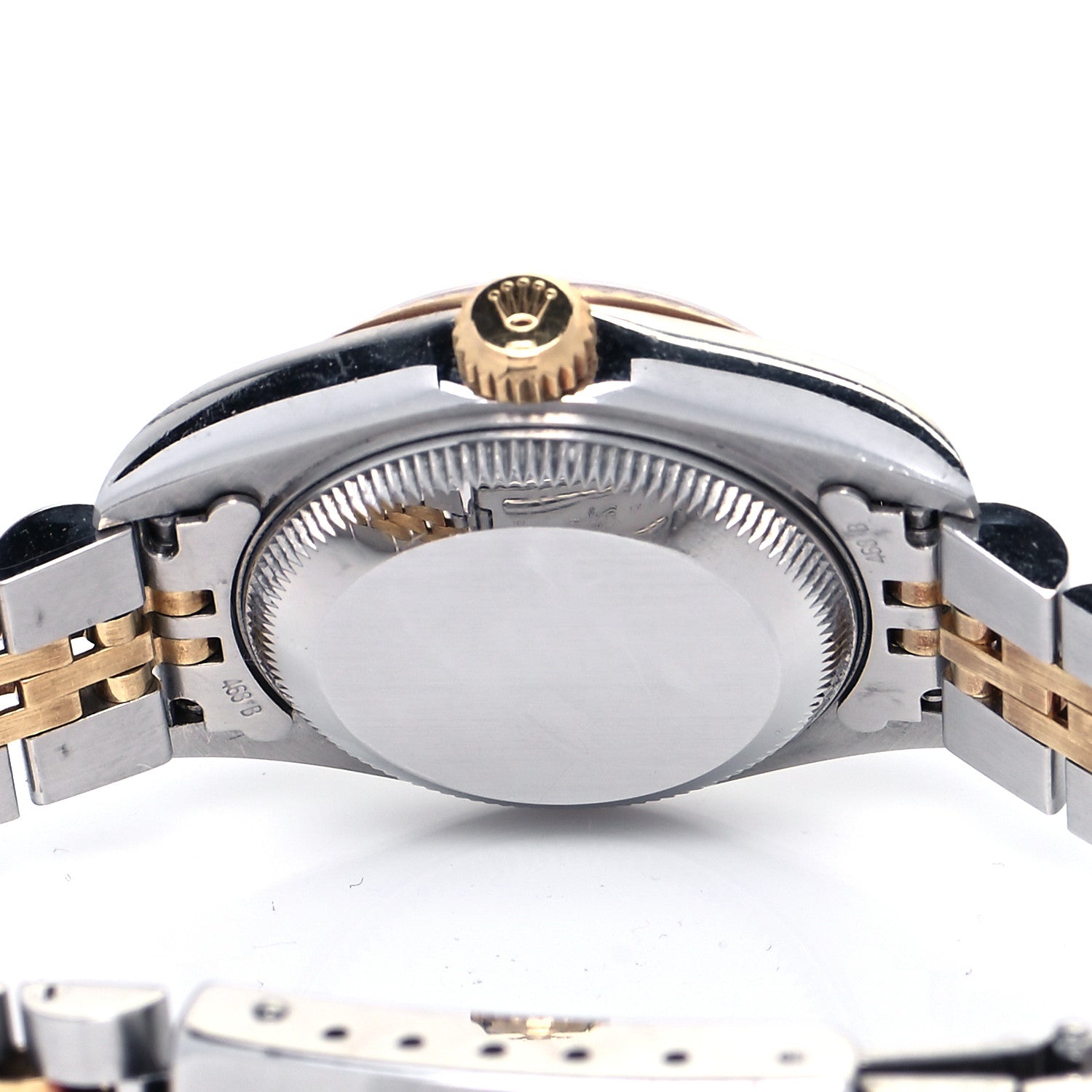 Rolex Stainless Steel 18K Yellow Gold Diamond 26mm Oyster Perpetual Datejust Watch Blue Gradient 79173 4 of 4