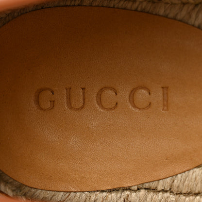 Gucci Raffia Harness Calfskin Interlocking G Mens Espadrilles 10 Palmi Naturale Harness Brown 7 of 10