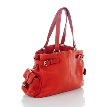 Prada Vitello Daino Shoulder Bag Arancio 3 of 11