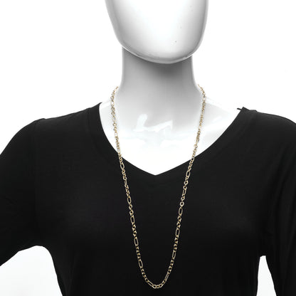 David Yurman 18K Yellow Gold Figaro Chain Long Necklace 2 of 4