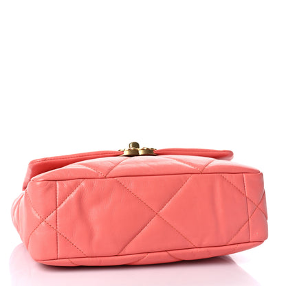 Chanel Goatskin Quilted Medium Chanel 19 Flap Pink 4 of 9