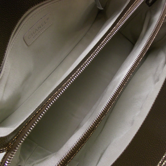 Caviar Timeless Classic Shopping Tote Bronze