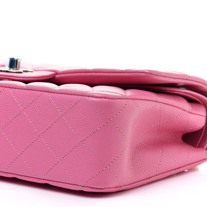 Chanel Caviar Quilted Medium Double Flap Pink 10 of 11