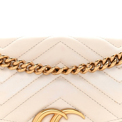Gucci Calfskin Matelasse Small GG Marmont Shoulder Bag White 8 of 15