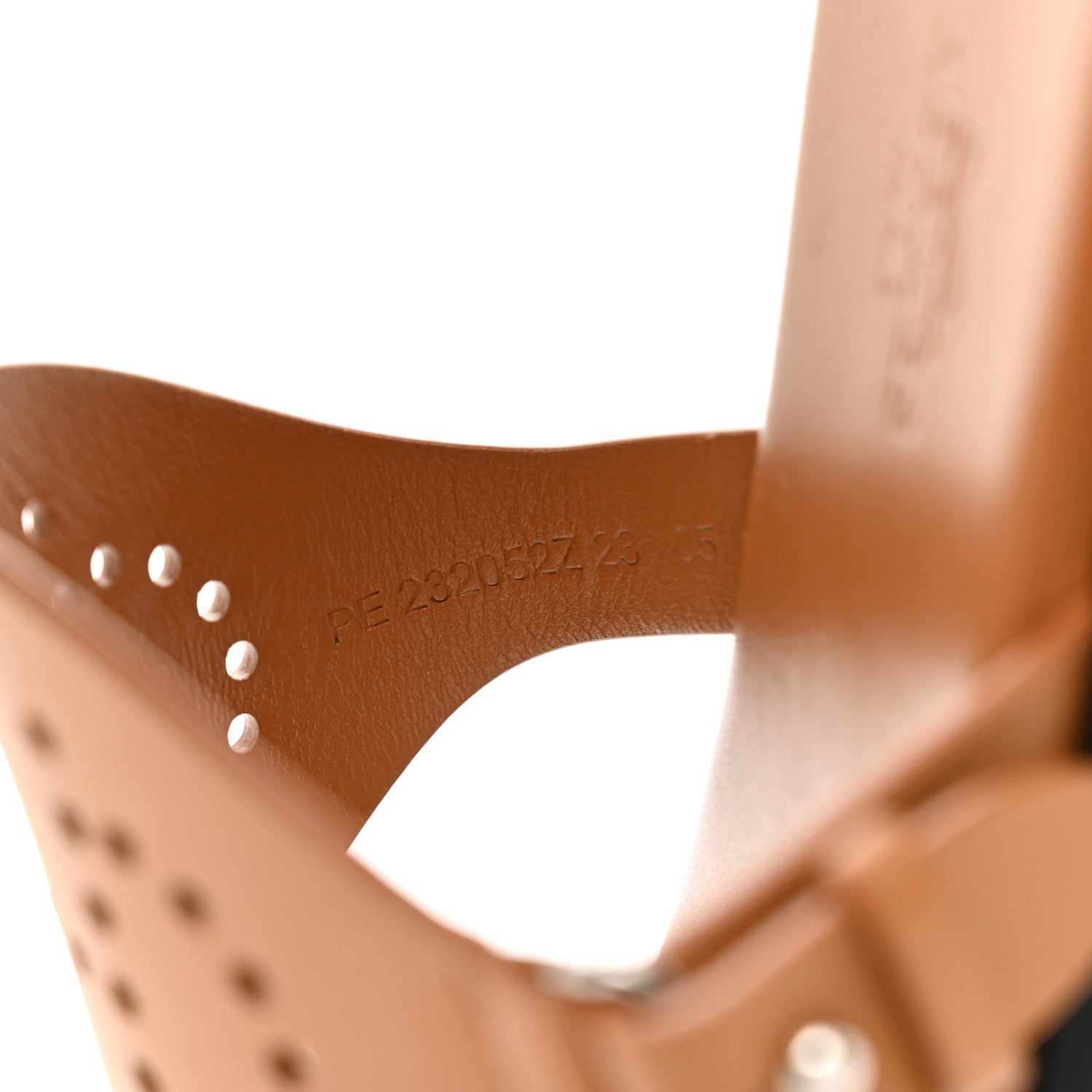 Hermes Calfskin Perforated Hera Sandals 36 Naturel 8 of 9