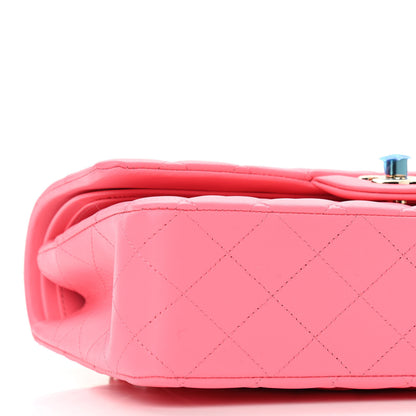 Chanel Lambskin Quilted Medium Double Flap Pink 8 of 10