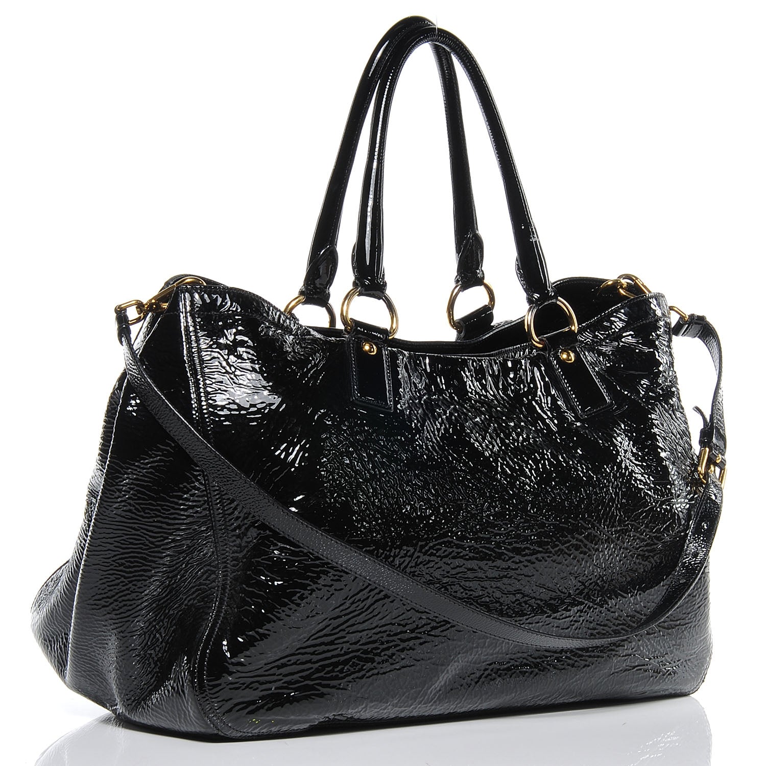 Prada Vernice Shopping Tote Black 3 of 9