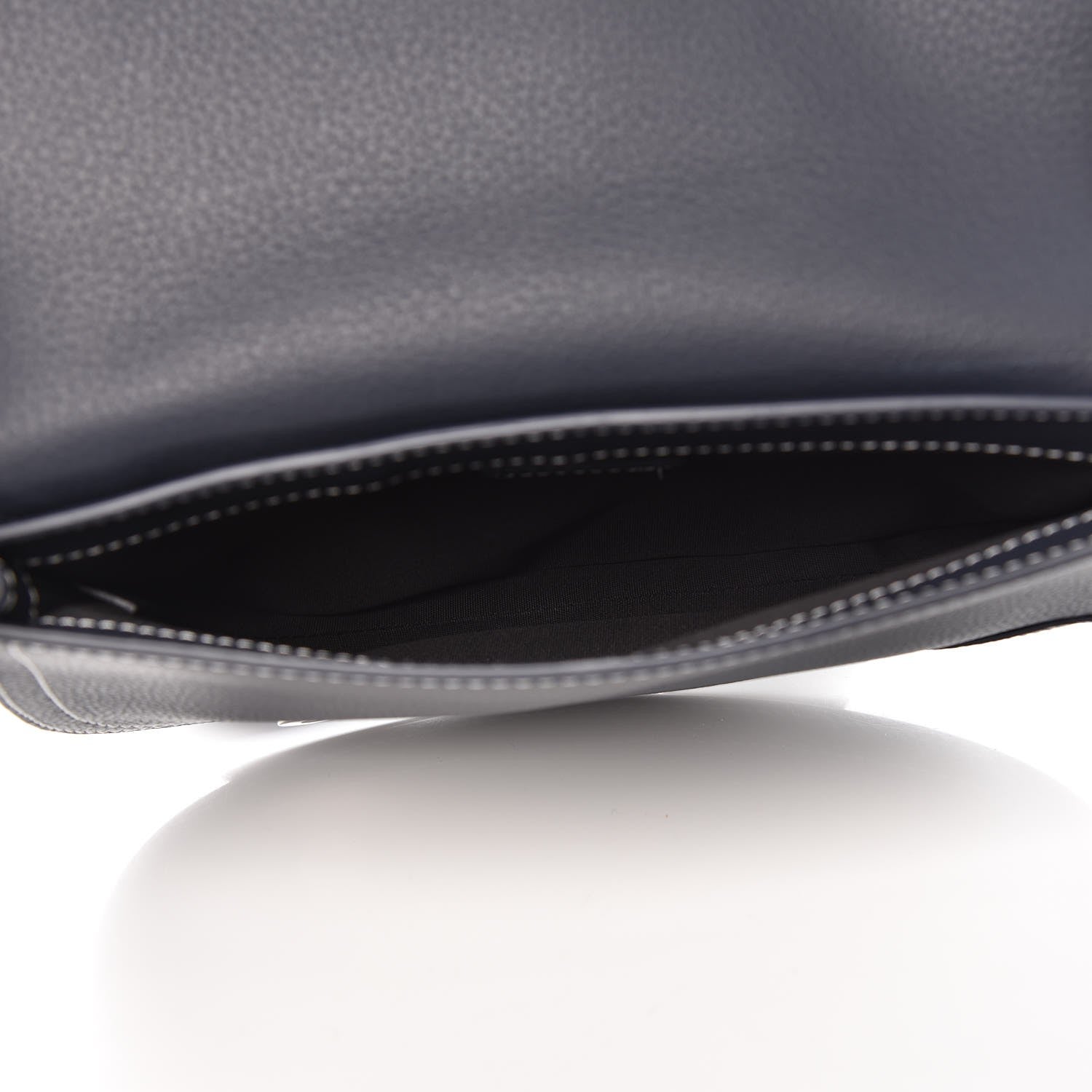 Christian Dior X KAWS Grained Calfskin Saddle Pouch Navy Blue 5 of 8