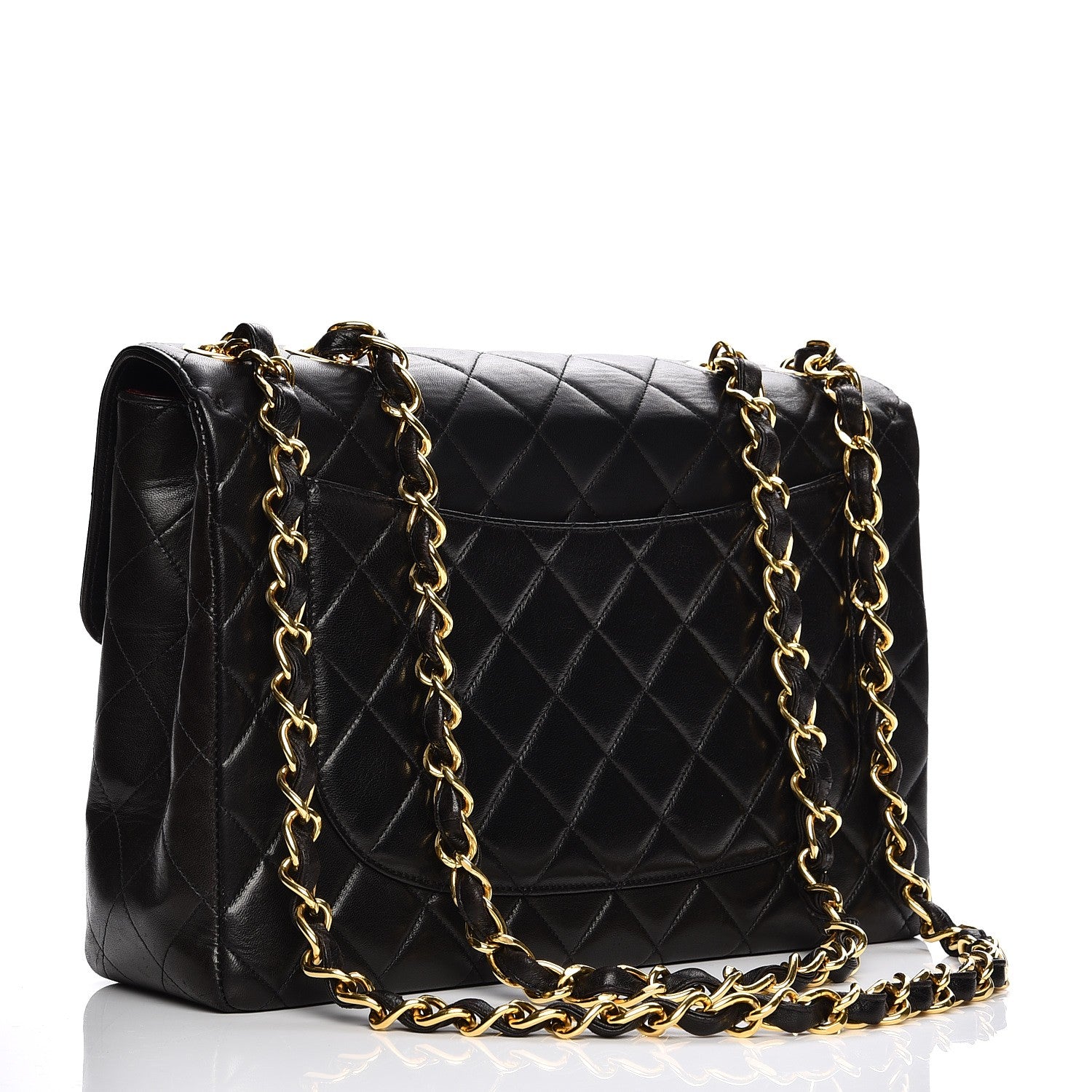 Chanel Lambskin Quilted Jumbo Single Flap Black 3 of 10