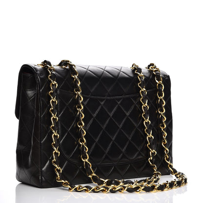 Chanel Lambskin Quilted Jumbo Single Flap Black 3 of 10