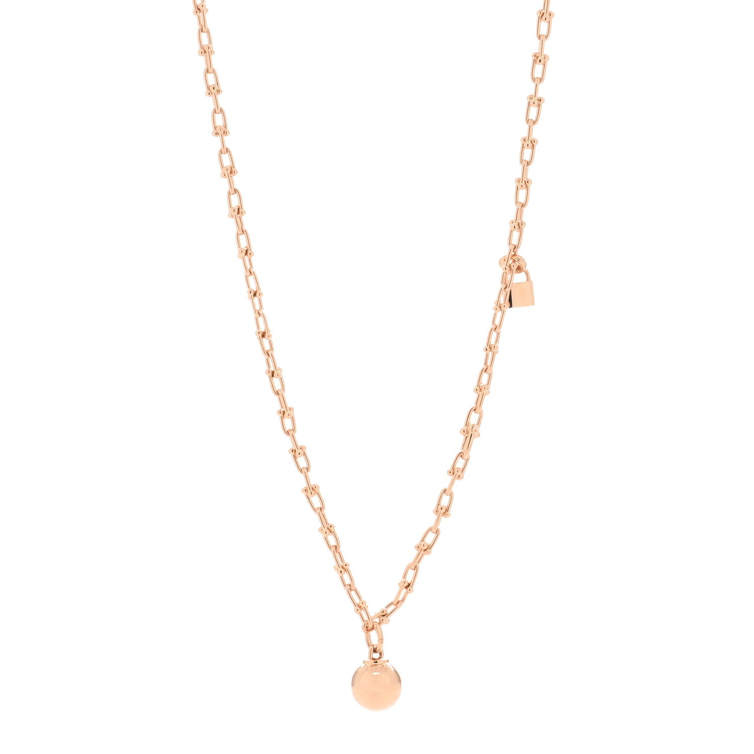 Tiffany 18K Rose Gold HardWear Wrap Necklace 1 of 4