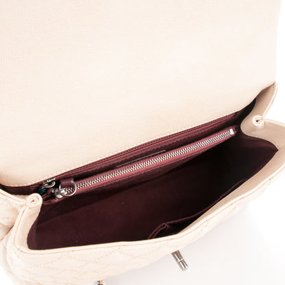 Chanel Caviar Quilted Small Coco Handle Flap Light Beige 5 of 8
