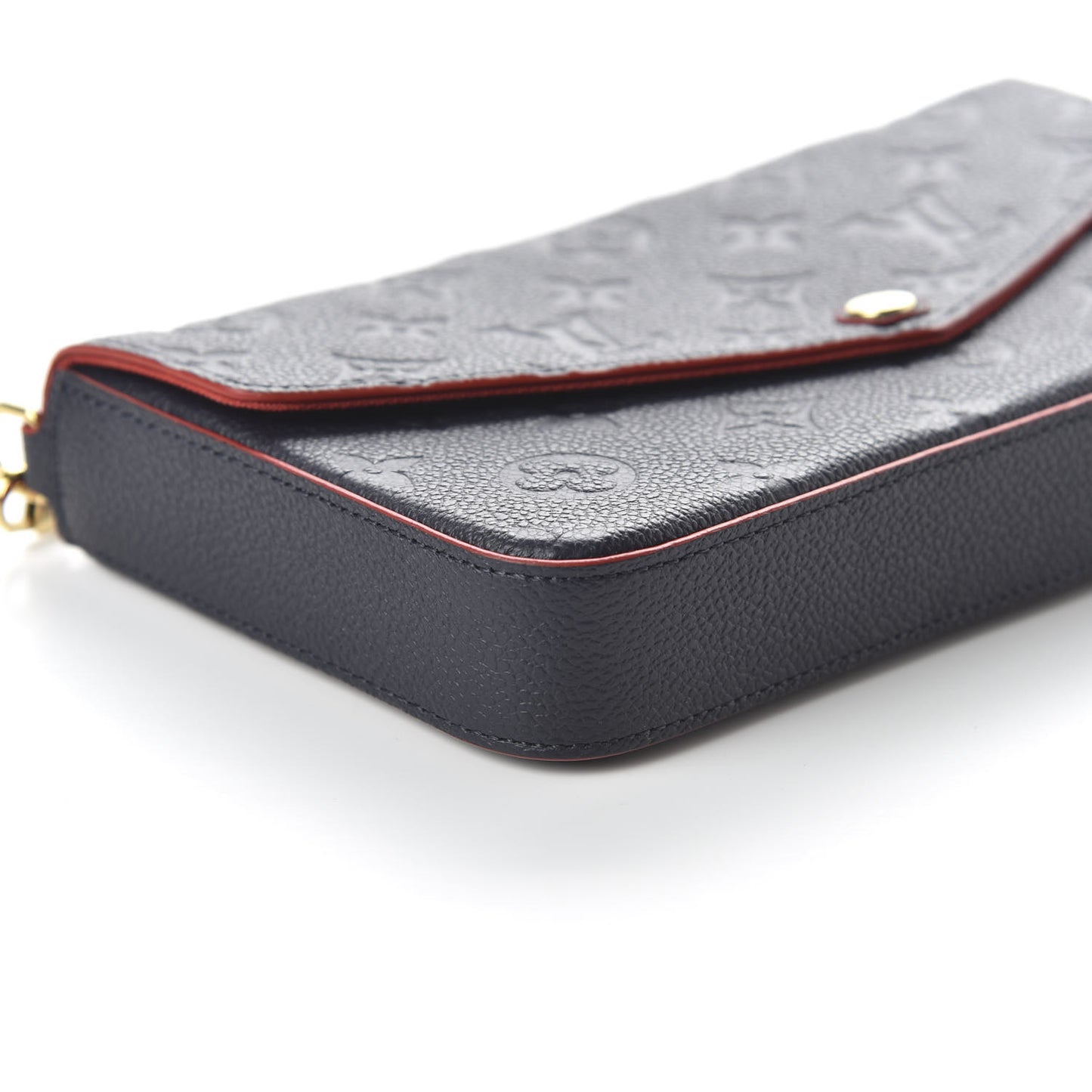 Empreinte Pochette Felicie Chain Wallet Marine Rouge