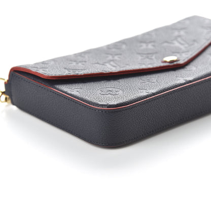 Louis Vuitton Empreinte Pochette Felicie Chain Wallet Marine Rouge 6 of 10