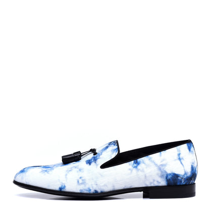 Louis Vuitton Monogram Denim Tie Dye Mens Auteuil Slippers 8 Navy Blue 1 of 8