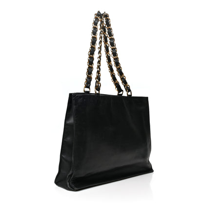 Chanel Lambskin CC Tote Black 2 of 12