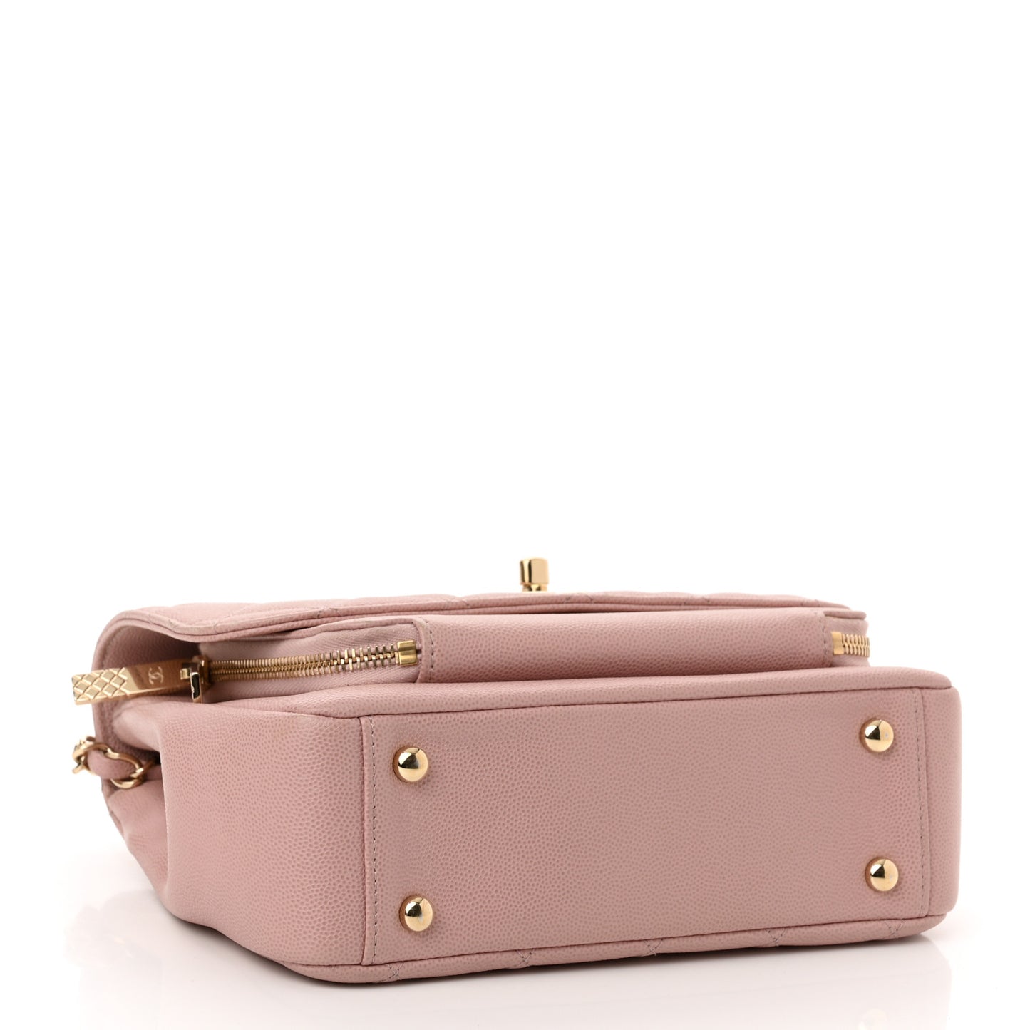 Caviar Quilted Medium Business Affinity Flap Light Pink