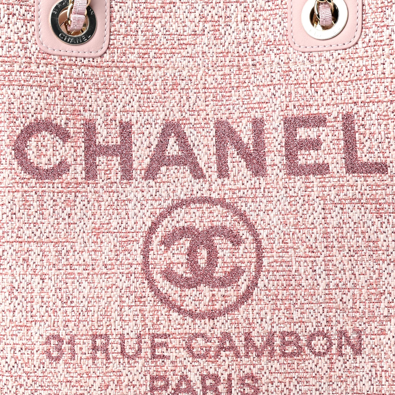 Chanel Lurex Boucle Mini Deauville Tote Pink 10 of 10