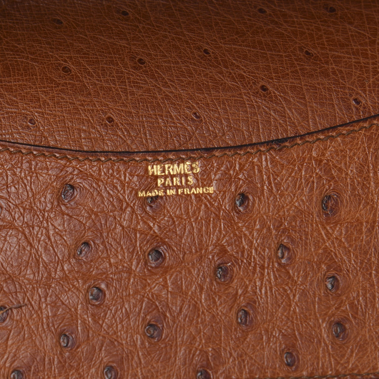 Hermes Ostrich Globe Trotter Agenda Cover PM Gold 6 of 8