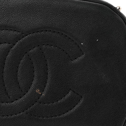 Chanel Lambskin Studded Chevron Quilted Small Stud Wars Drawstring Bag Black 11 of 11