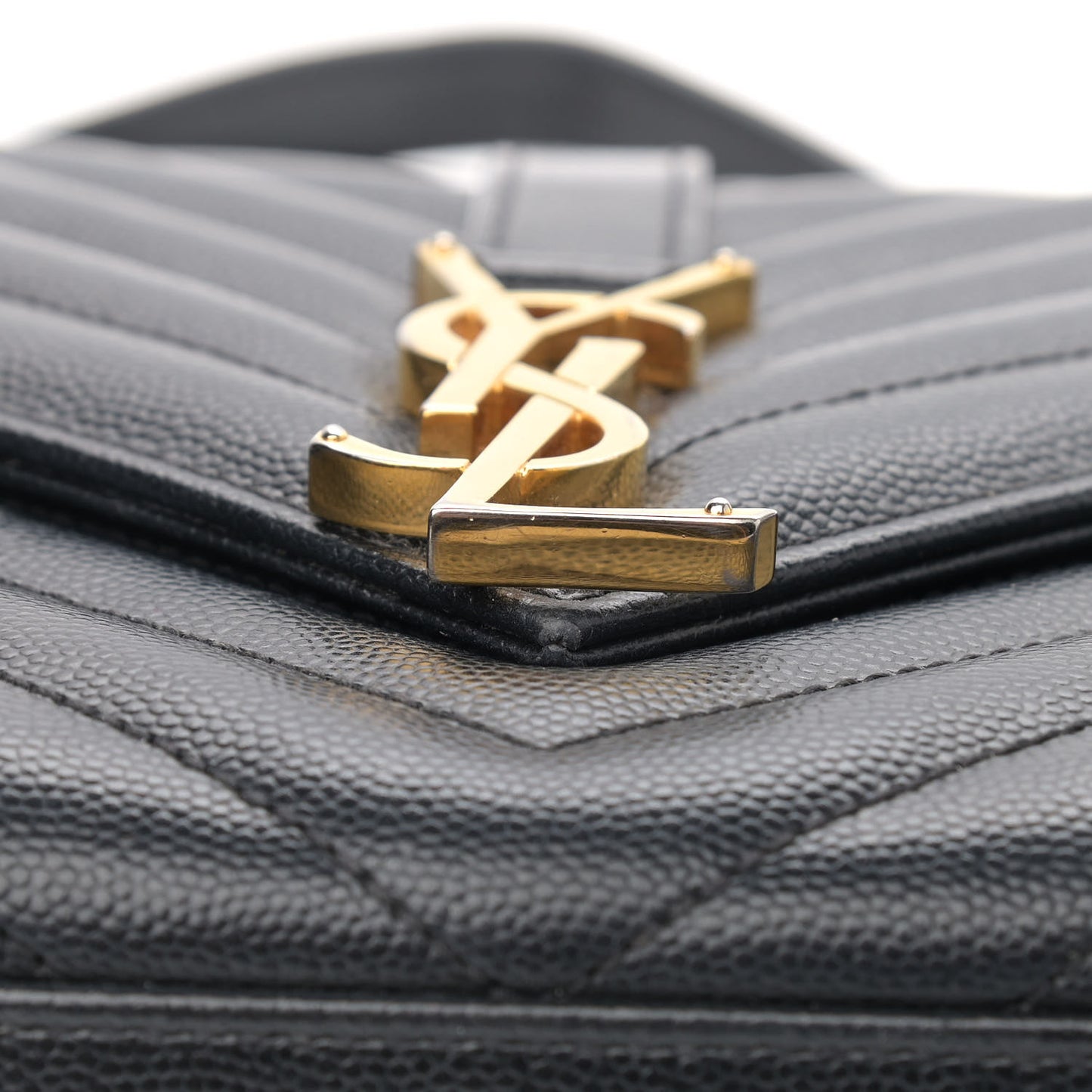 Grain De Poudre Matelasse Chevron Medium Monogram Satchel Black