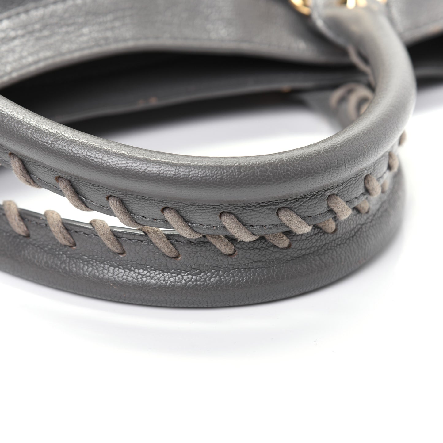Chevre Gold Metallic Edge Hardware Velo Gris Acier