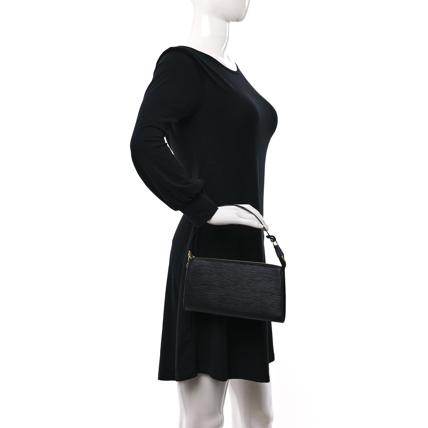 Louis Vuitton Epi Pochette Accessories 24 Black 2 of 8