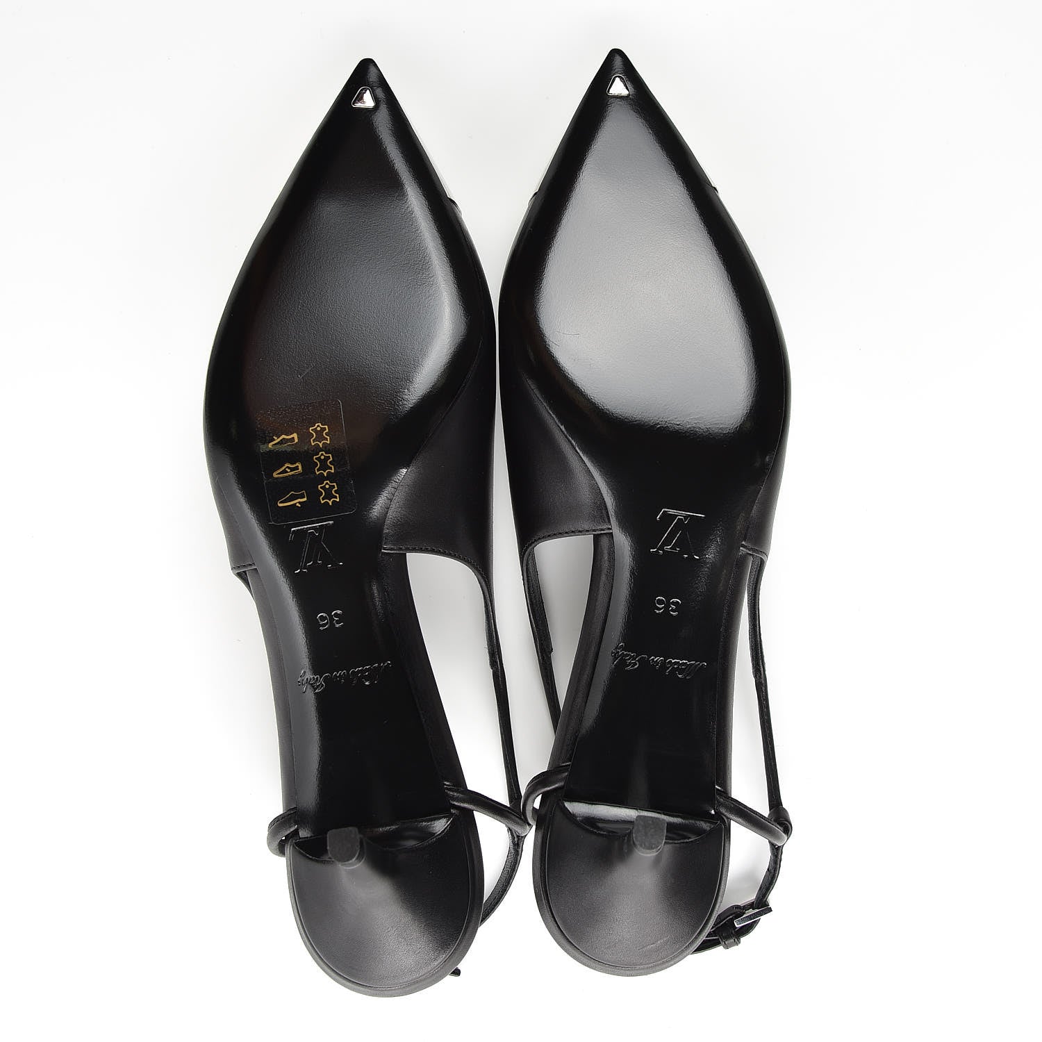 Louis Vuitton Calfskin Urban Twist Slingback Pumps 36 Black 5 of 9