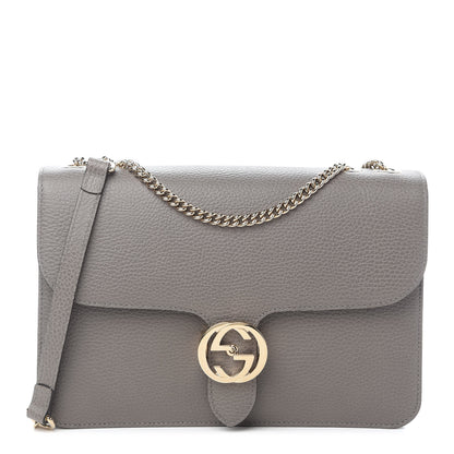 Gucci Dollar Calfskin Interlocking G Shoulder Bag Loess 1 of 9