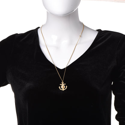 Chanel Anchor CC Pendant Necklace Gold 2 of 6