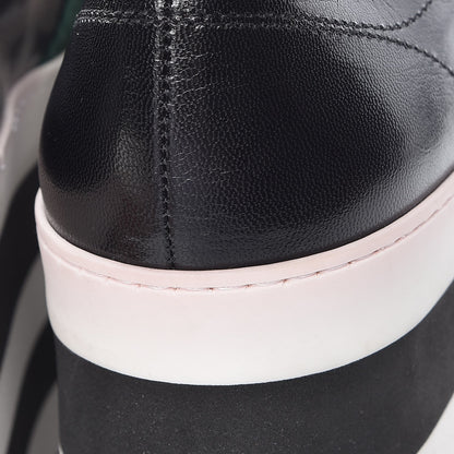 Gucci Malaga Kid Peggy Platform Sneakers 37 Black White 9 of 9