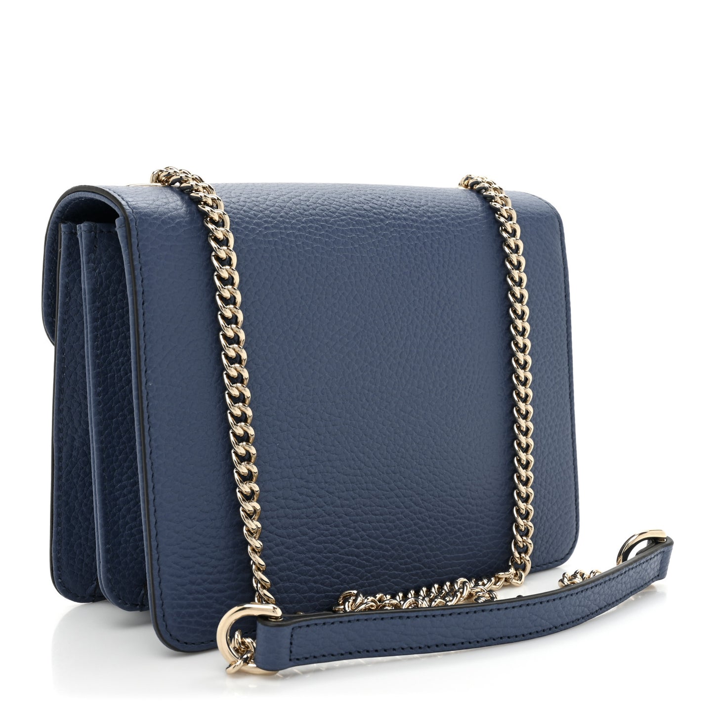 Dollar Calfskin Small Interlocking G Shoulder Bag Caspian