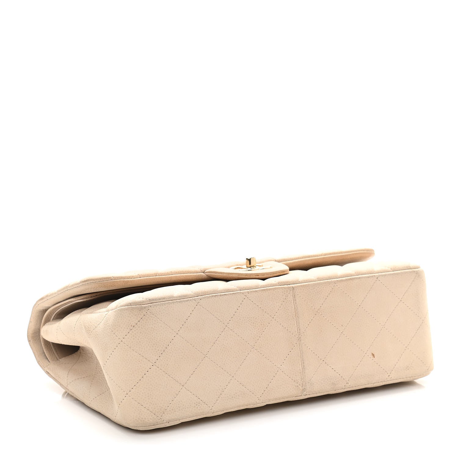 Chanel Iridescent Caviar Quilted Jumbo Double Beige 4 of 17