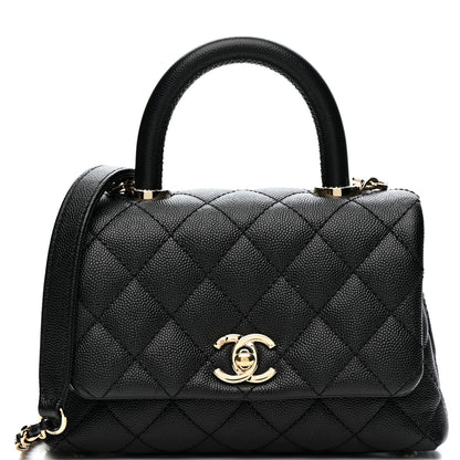 Chanel Caviar Quilted Extra Mini Coco Handle Flap Black 1 of 11