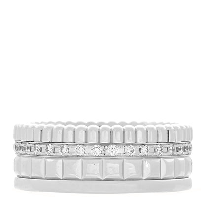 Boucheron 18K White Gold Diamond Small Quatre Radiant Edition Ring 52 6 3 of 5