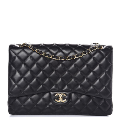 Chanel Lambskin Quilted Maxi Single Flap Black 1 of 9