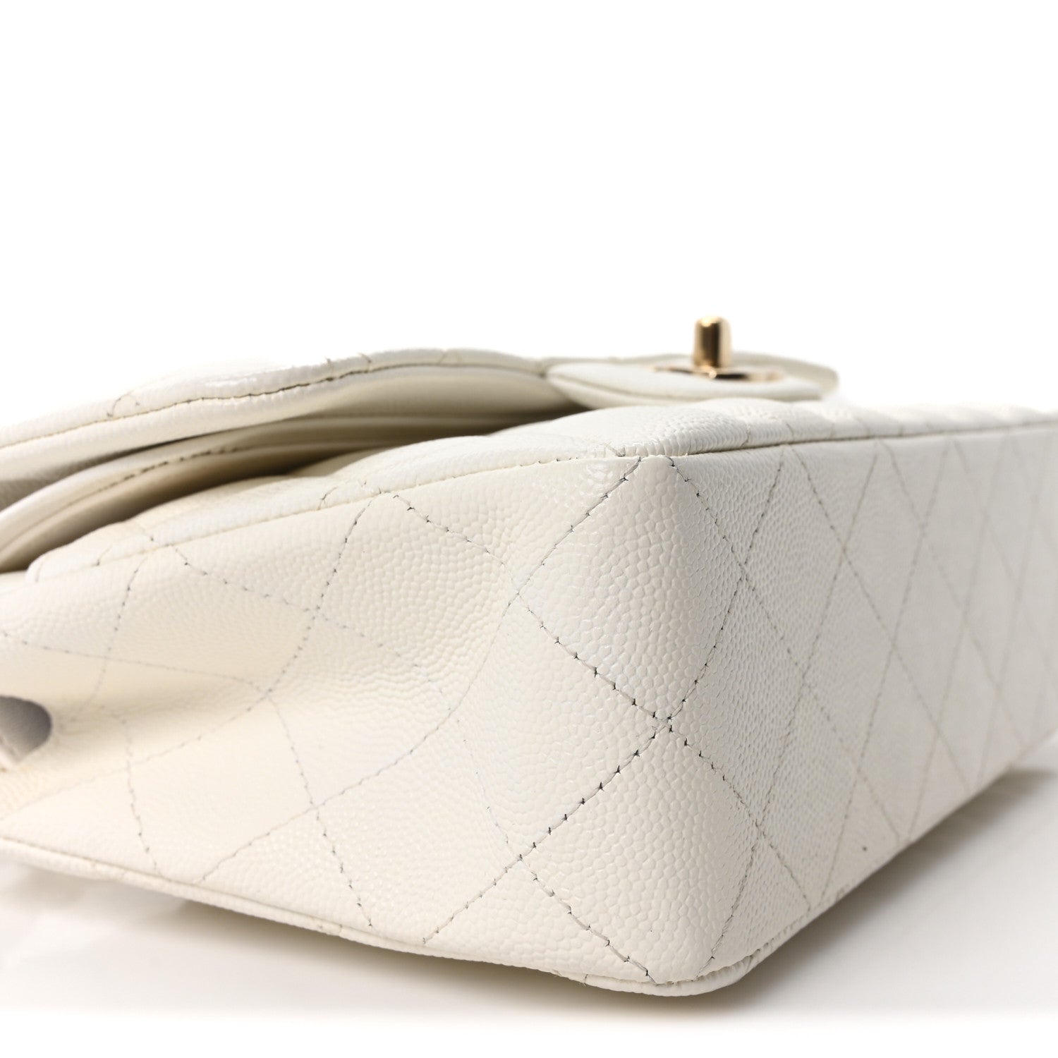 Chanel Caviar Quilted Small Double Flap White 9 of 10