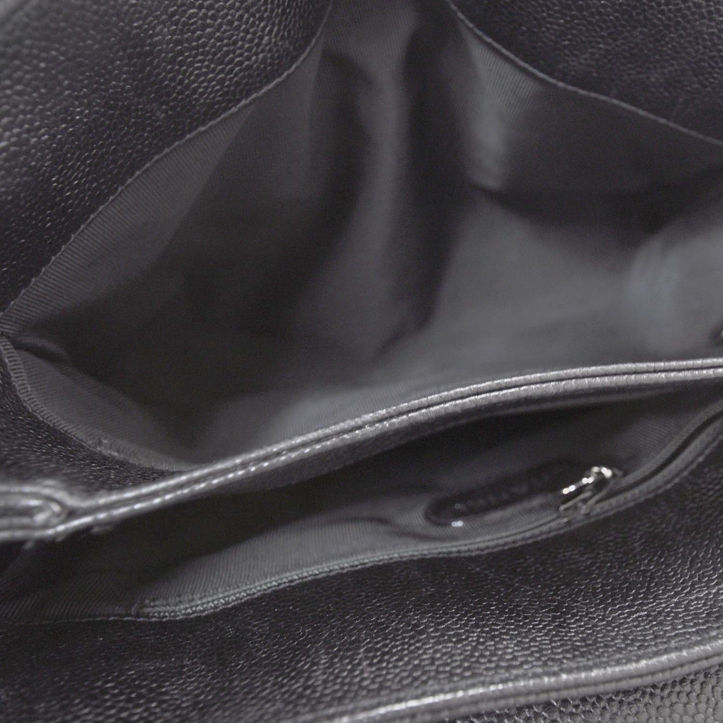 Caviar Flap Shoulder Bag Black SHW