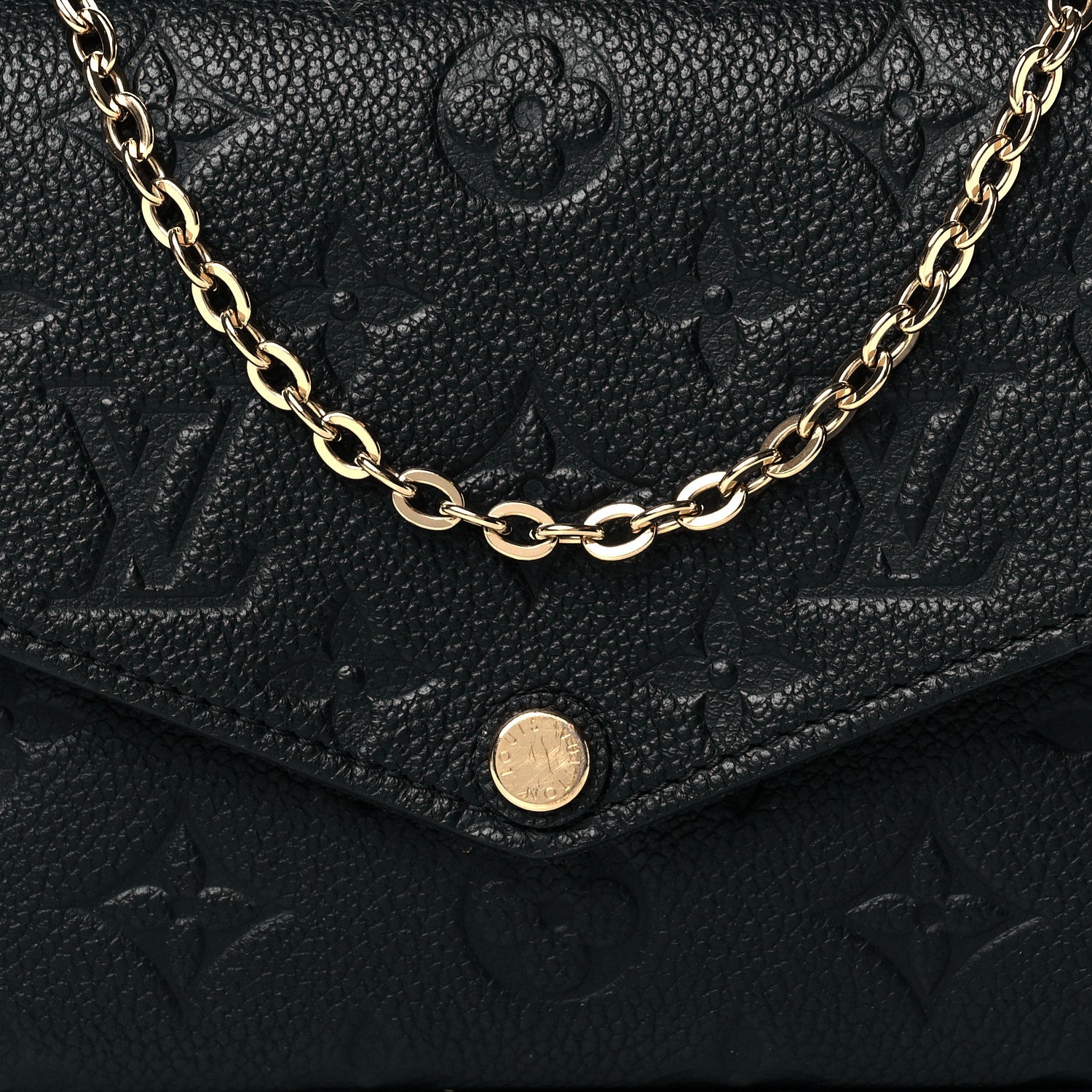 Louis Vuitton Empreinte Pochette Felicie Chain Wallet Black 9 of 12